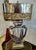 Slate Gray Polished Metal Shade & Wrought IronTable Lamp, France, 1940s For Sale - Image 8 of 18