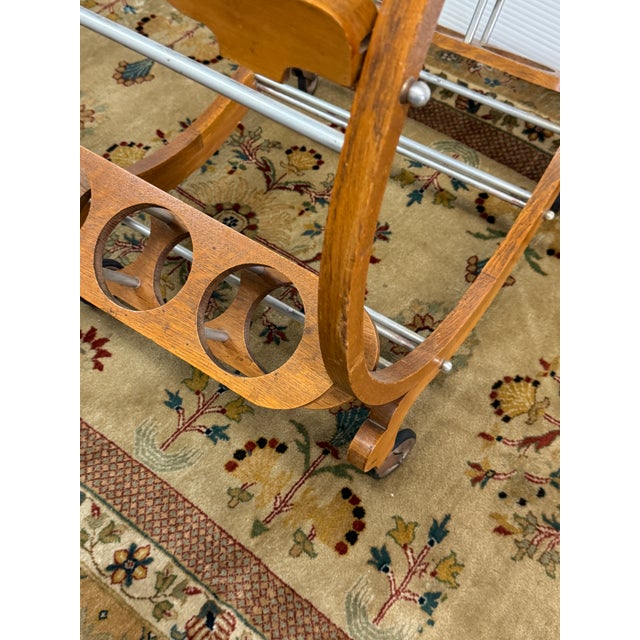 1940s Art Deco Italian Bar Cart, Circa 1940's For Sale - Image 5 of 12