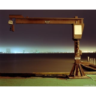 Contemporary Night Photograph "Large Boat Winch" by John Vias For Sale