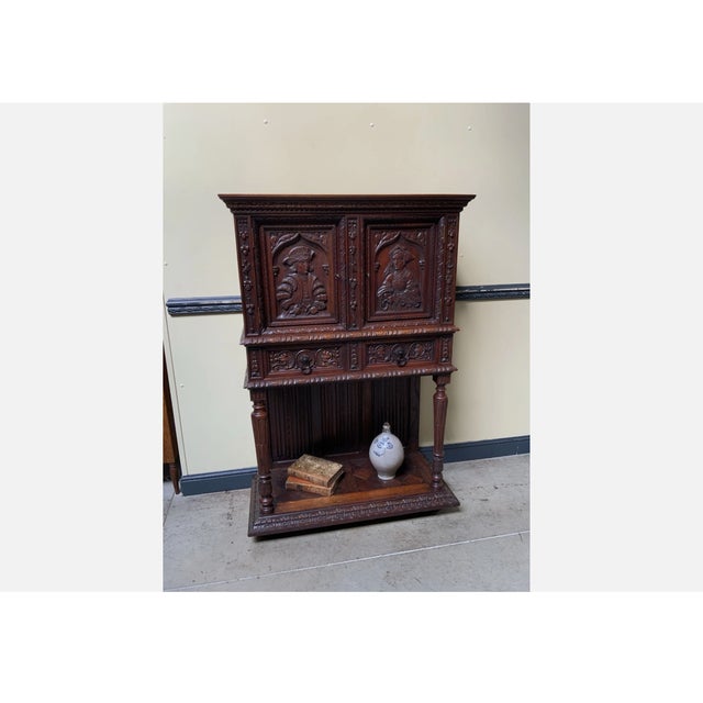Antique Neo-Gothic Silver Cabinet, 1890 For Sale - Image 6 of 12