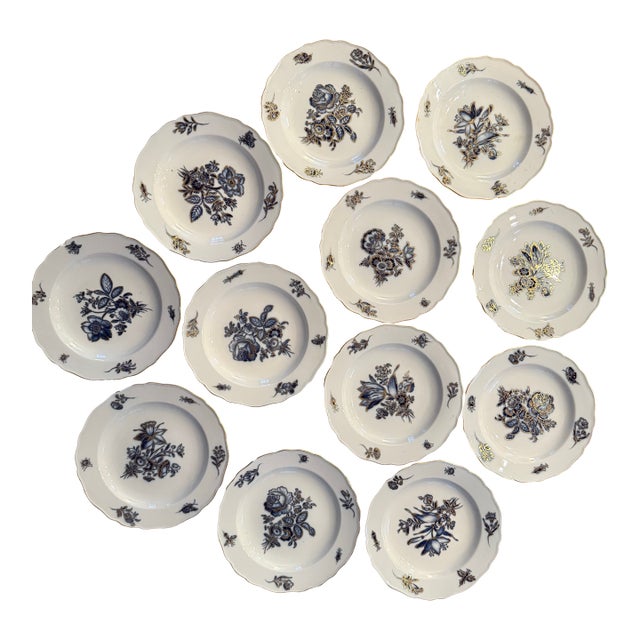 Late 19th Century Twelve Meissen Dessert Plates For Sale
