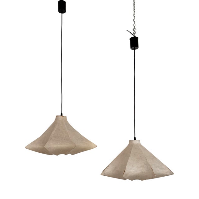 Italian Cocoon Pendants, 1960s, Set of 2 For Sale