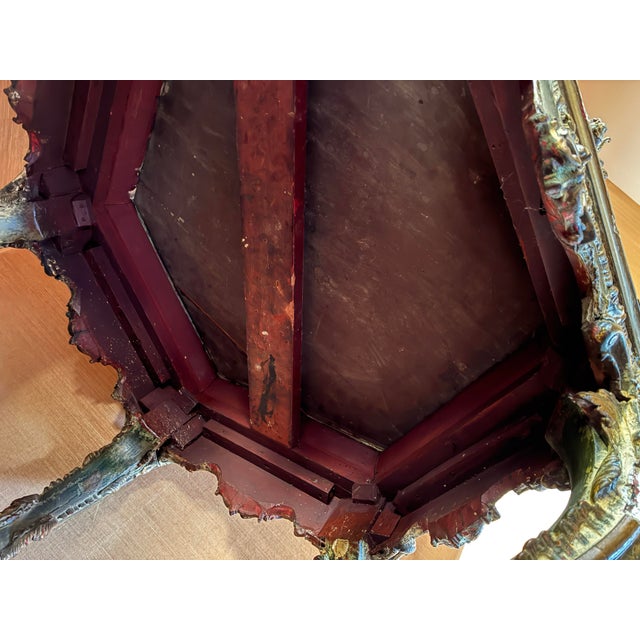 Dove Gray Antique French Rococo Birdcage on Carved Stand — 67” Tall For Sale - Image 8 of 11