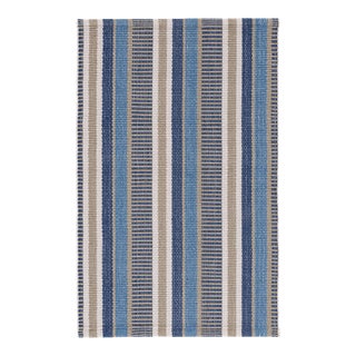 Dash & Albert by Annie Selke Always Greener Blue/Grey Indoor/Outdoor Rug, 9' 6" x 13' 6" For Sale