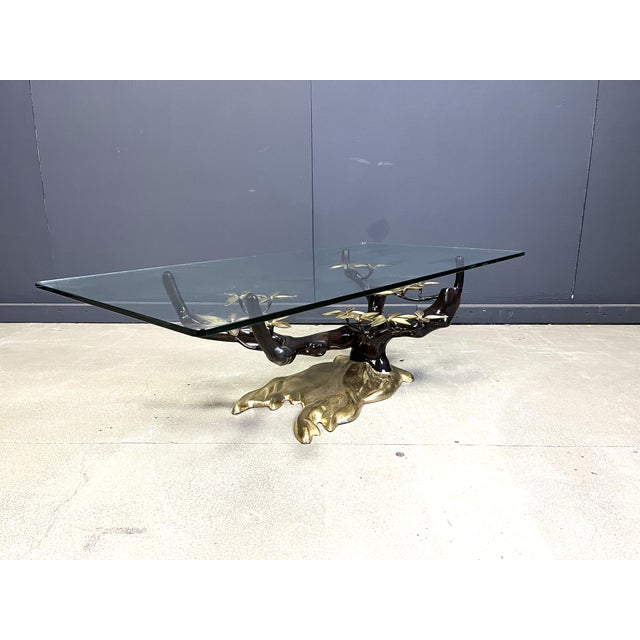 1970s Vintage Brass Bonsai Coffee Table from Willy Daro, 1970s For Sale - Image 5 of 14