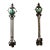 Pair 19th C., Russian Neoclassical Bronze, Iron & Feather Pulled Floor Lamps For Sale