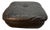 Large Italian Space Age Postmodern Black Leather Ottoman with Cord Lacing from Busnelli, 1970s For Sale