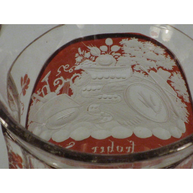 This beautiful Bohemian Glass Goblet is a must-have for any collector. Made with the finest ruby-flashed cut engraved...