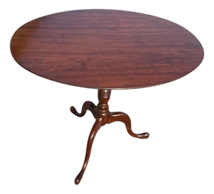 Hitchcock Oval Tilt Top Side Table