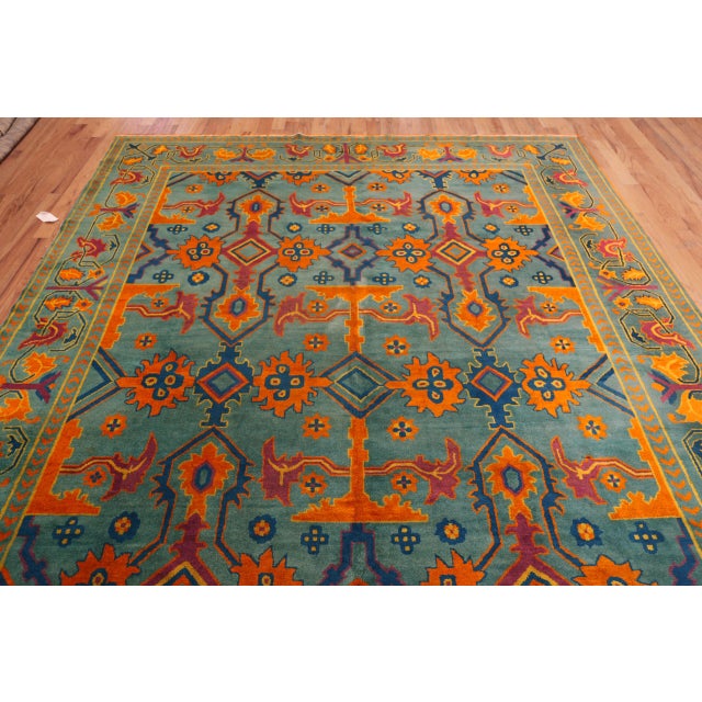 Art Deco Nazmiyal Collection 16th Century Oushak Inspired Rug For Sale - Image 3 of 7