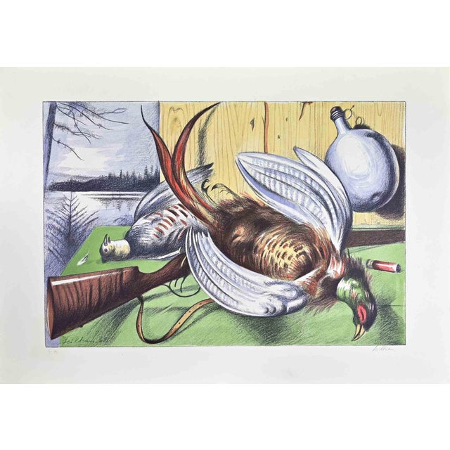 Gregorio Sciltian, After the Hunt, 1960s, Lithograph For Sale