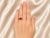 Material: 14K Yellow Gold - durable and elegant Center Stone: Burma Ruby - 7mm x 9mm, genuine gemstone Side Stones: 2...