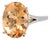 Natural Citrine Ring 6.5 14k W Gold 6.48 Cts Certified For Sale
