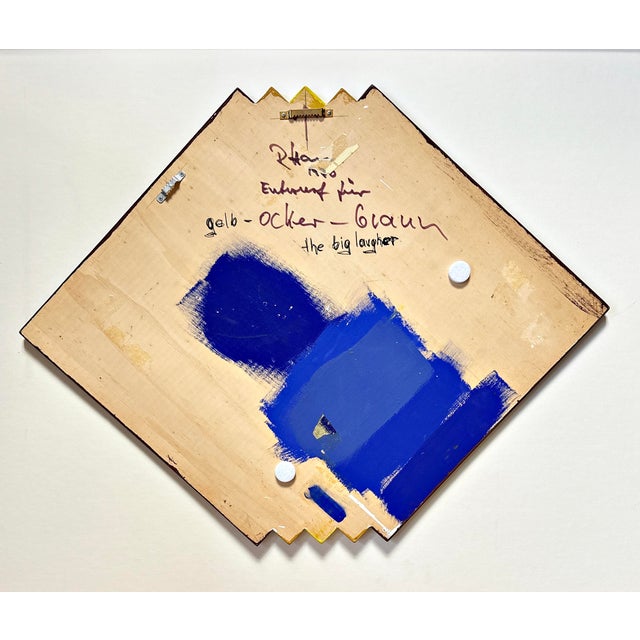 Rolf Hans, Monochrome Color-Field Painting from the 1970s by Rolf Hans, Acrylic on Wood, Signed, Dated, *The Big Laugher*, 1970, Acrylic For Sale - Image 6 of 8