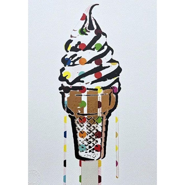 Death NYC - Ice Cream - limited edition with certificate Paper: Fine art 300 gsm paper. Numbered 14/100, shipped unframed....