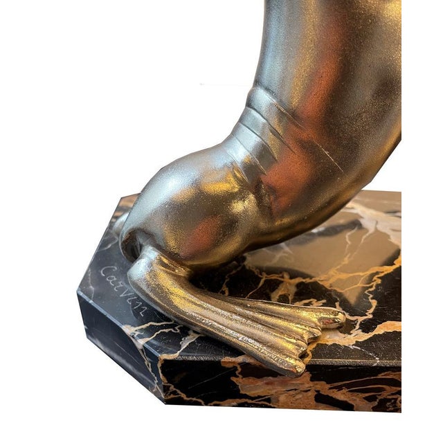 Art Deco Table Lamp by Carvin For Sale - Image 6 of 10