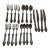 1990s Vagabond House Pewter and Stainless Flatware Medici Pattern 19 Pieces For Sale