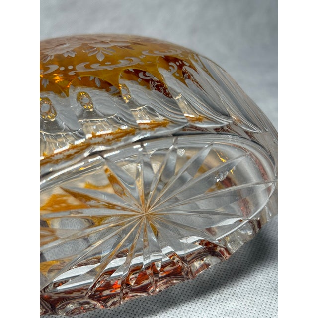 Glass Art Deco Crystal Carafe from Josephinenhütte Glassworks, 1930s For Sale - Image 7 of 12