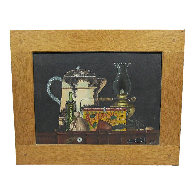 Vintage Lois '77 Still Life Painting - Western Charm For Sale