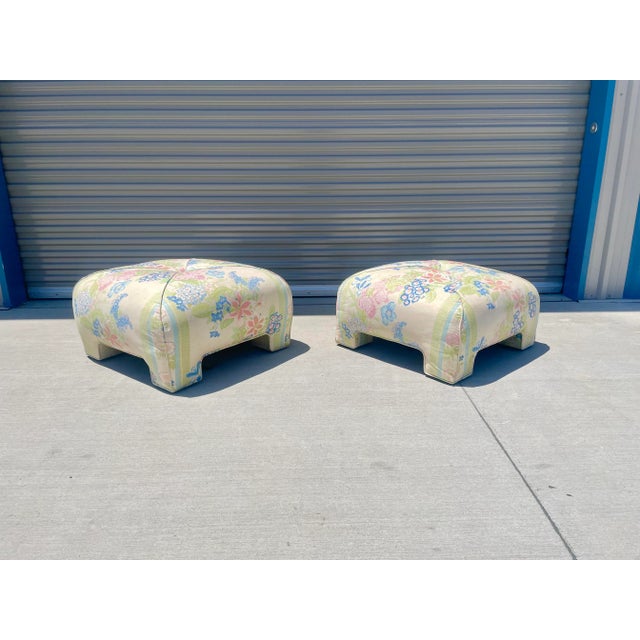 1960s Vintage Ottomans - a Pair For Sale - Image 9 of 13