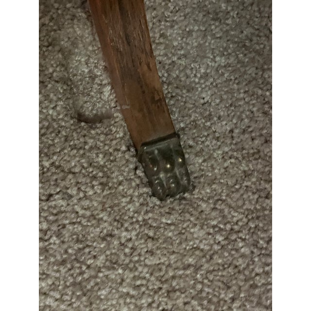 American 1940s Federal Revival Mahogany Lyre Base Side Table by Mersman - Model 6651 For Sale - Image 3 of 8