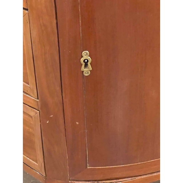 French Louis XVI Walnut Demi-Lune Side Cabinet For Sale In Dallas - Image 6 of 7