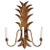 Large 1950s Spanish Gilt Metal Foliate Three-Arm Wall Sconce For Sale - Image 11 of 11