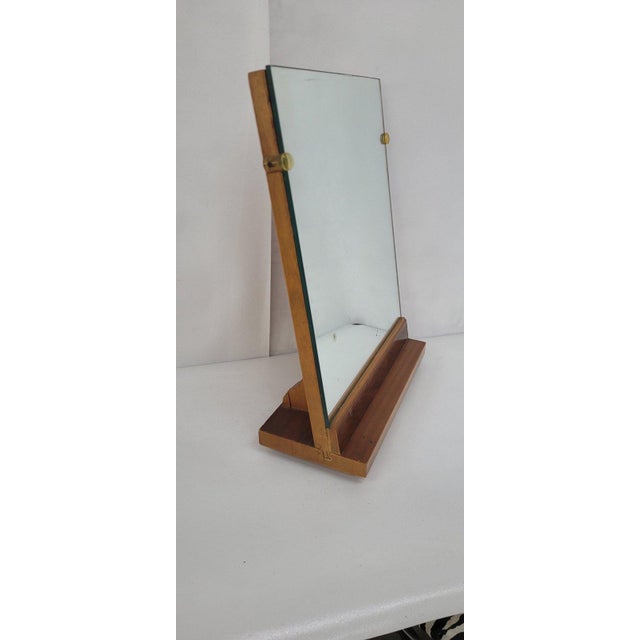 Vintage Store Display Counter Mirror Art Deco Vanity Table Top Wood ...