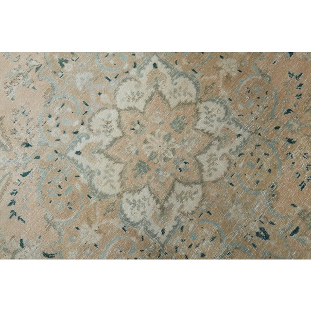 1970s Vintage Persian Handmade Wool Cotton Orange Area Rug For Sale - Image 11 of 11