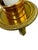 Vintage Pair of Brass & Copper Neoclassical Double-Arm Wall Sconces With Pleated Silk Shades For Sale - Image 12 of 18