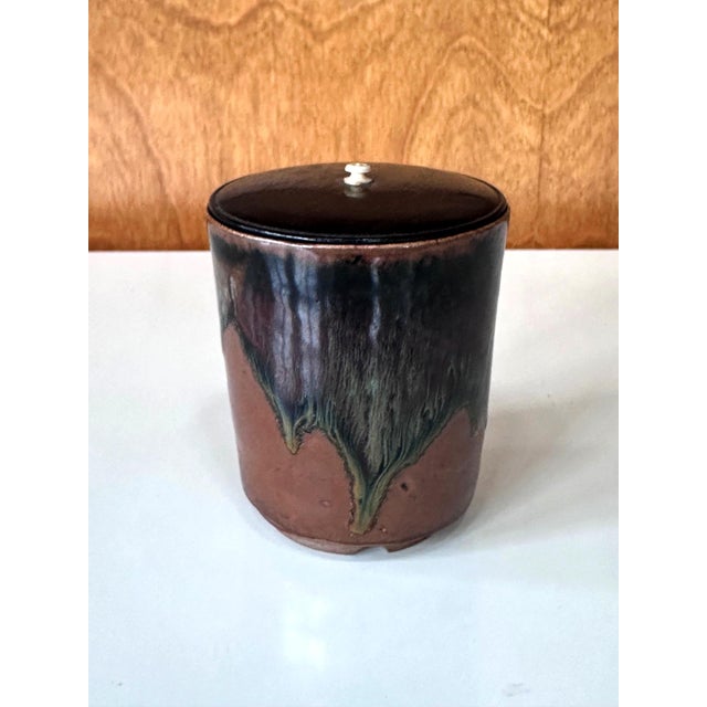 Rare Antique Japanese Ceramic Takatori Ware Hoso Mizusashi For Sale In Atlanta - Image 6 of 13