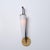 Metal Large Vintage Italian Wall Sconce in Brass with Black Metal and Opaline Glass, 1950s For Sale - Image 7 of 8