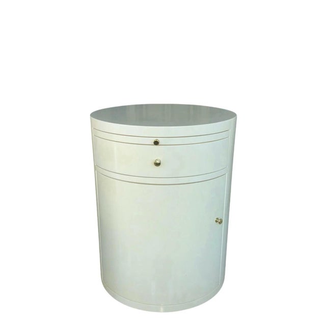 Wood Custom Cylinder Table by William Switzer For Sale - Image 7 of 7