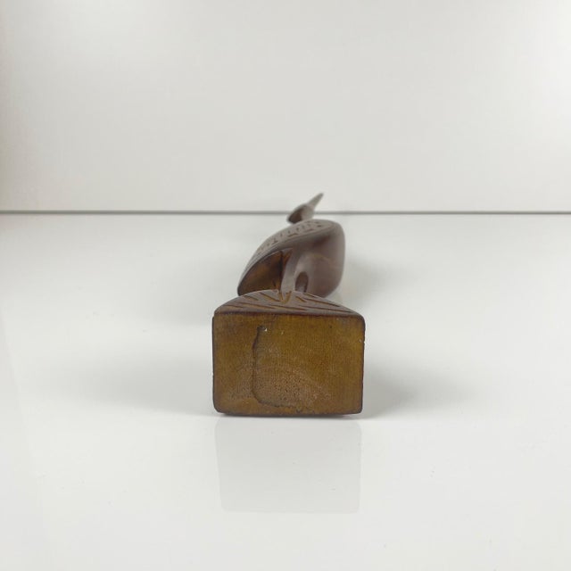 Carved Wooden Heron Statue, Mid-20th Century For Sale - Image 4 of 10