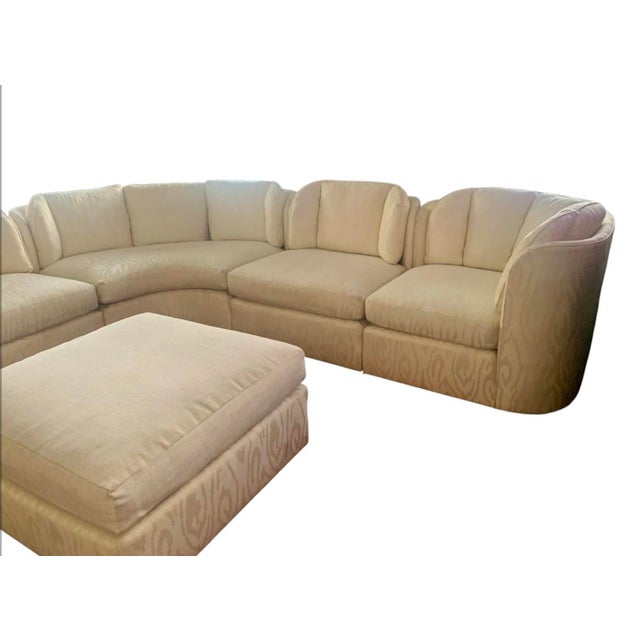 Textile Vintage 1980s 6 Piece Henredon Folio 500 Modular Sectional Sofa For Sale - Image 7 of 12