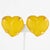 Contemporary Edouard Rambaud Paris Citrus Yellow Acrylic Gilded Heart Clip-on Earrings For Sale - Image 3 of 9