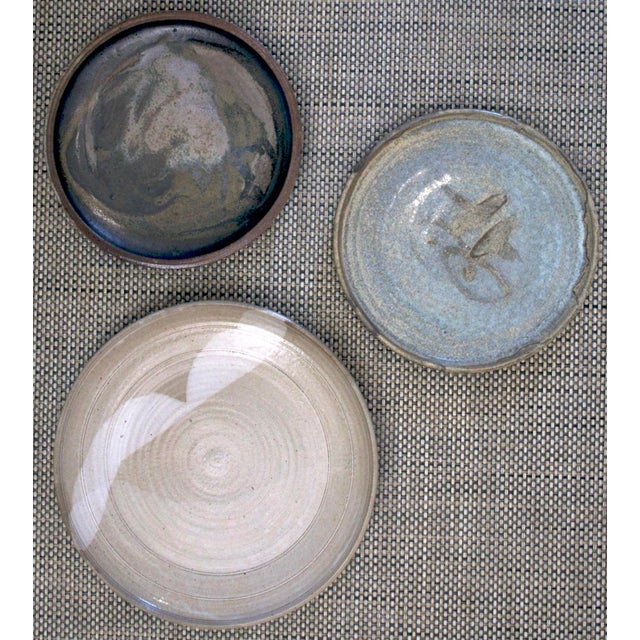 Studio Pottery Plates, Set of 3 Chairish