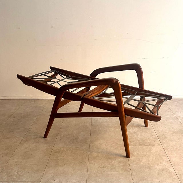 Mid-Century Modern Mid-Century Modern Reclining Chair in Wood, 1950s For Sale - Image 3 of 5