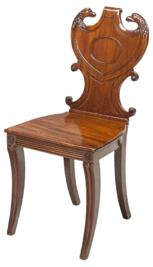 Set of 19th Century English Regency Hall Chairs, 1810s