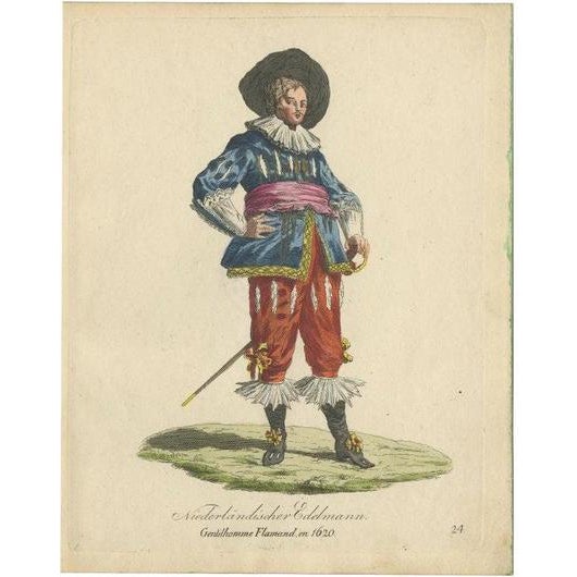 Dutch Nobleman in 1620, 1805, Paper For Sale - Image 6 of 6