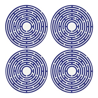 Constellations Maze, 16" Round Pebble Placemats, Set of 4 For Sale