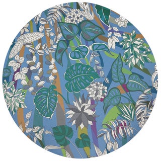 Nicolette Mayer Sabi Jungle Savuti 16" Round Pebble Placemats, Set of 4 For Sale