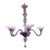Italian Handmade Murano Style Glass Chandelier in Light Violet For Sale