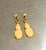 Postmodern Napier Gold Tone Pink Swirl Teardrop Earrings For Sale - Image 3 of 4