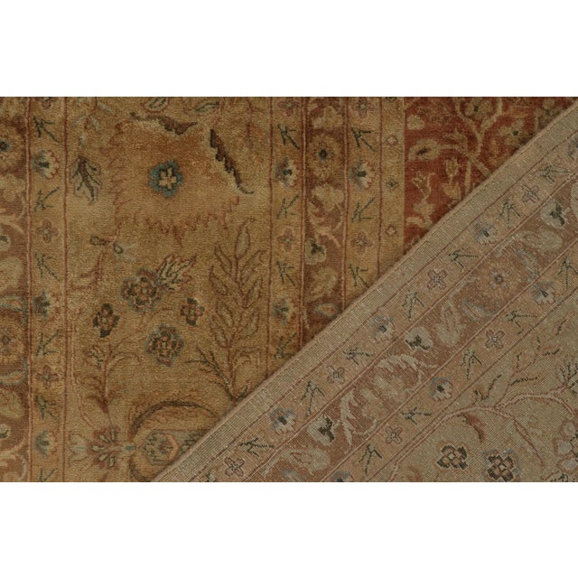Textile Rug & Kilim’s Classic Persian Style Rug in Beige-Brown and Red Floral Patterns For Sale - Image 7 of 7