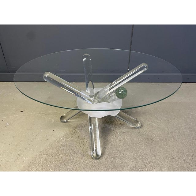 Murano Glass Arlequin Coffee Table attributed to Maurice Barilone, 1980s For Sale - Image 11 of 14