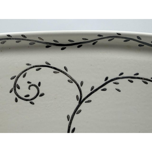 1980s Emilia Castillo Porcelain & Pure Silver Serving Platter, Mexican Modernism For Sale - Image 13 of 18