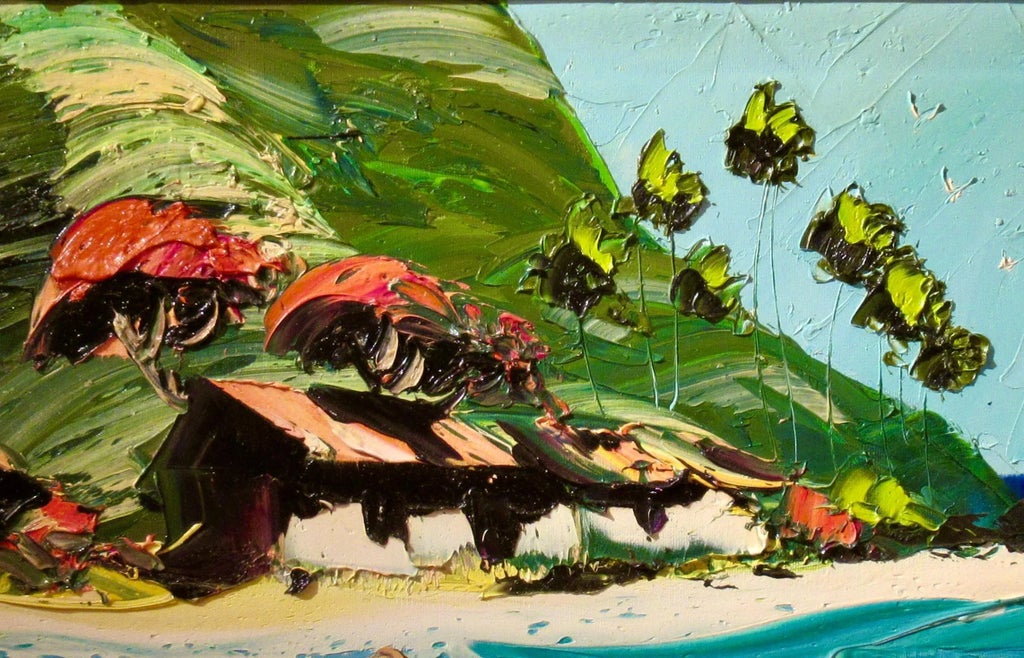 Paul Blaine Henrie Landscape with Fishermen, c.1970 | Chairish