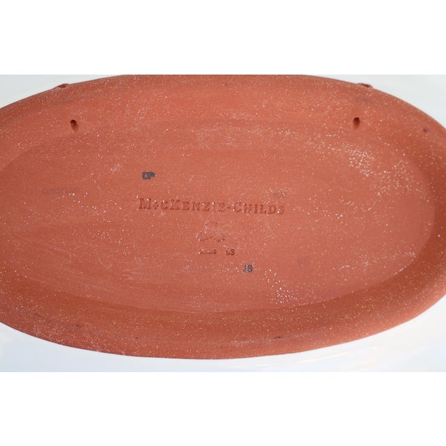 Late 20th Century MacKenzie-Childs Honeymoon Dandy Lion Yellow 16” Scalloped Platter For Sale - Image 16 of 16