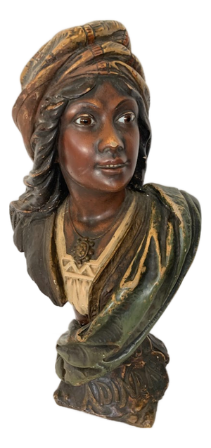 Polychrome Plaster Bust, 1800s